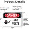 Signmission 440 Volts Danger Sign, Vinyl Decal, 10in W x 7in L, 2PK OS-2PACK-DS-D-710-L-1011 - alternate 5